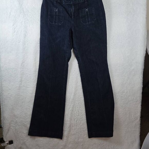 Ann Taylor LOFT Women's High Rise Curvy Fit Flare Denim Jeans Blue Size 4 - Picture 1 of 7
